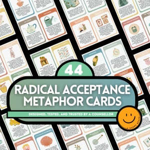 Radicale acceptatie- en commitment-therapie DGT-metafoorkaarten ACT Cognitieve defusie Flashcards Psychologische flexibiliteit IFS Dialectale vaardigheid