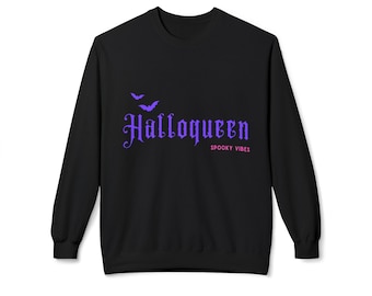 Sudadera unisex Halloqueen Spooky Vibes, camiseta con estampado de Halloween