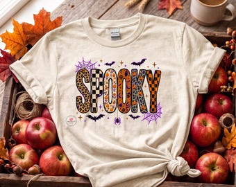 Camiseta espeluznante de Halloween, ambiente divertido de otoño, camiseta unisex de mezcla suave.