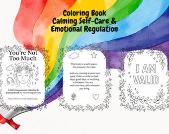 Neurodivergent Coloring Book: Self-Care Journal for Anxiety, ADHD, Autism (PDF Download A4 Size)