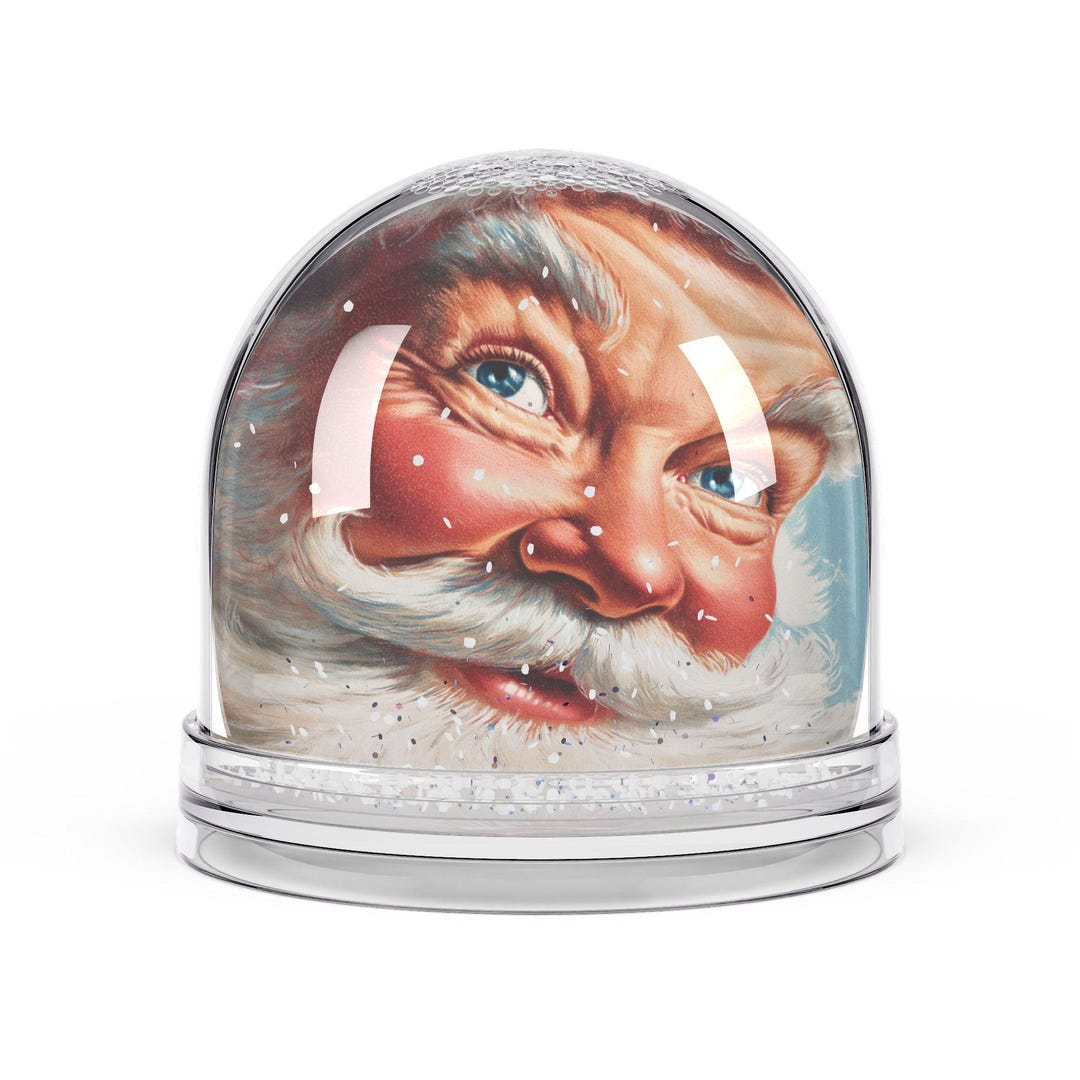 Retro Santa Snow Globe, Vintage 90s Christmas Decor - Etsy