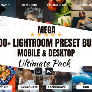 4000+ Lightroom Preset BUNDLE, Mobile & Desktop Presets, Travel Summer Photo Editing Filter for Instagram, Natural Spring Influencer Blogger
