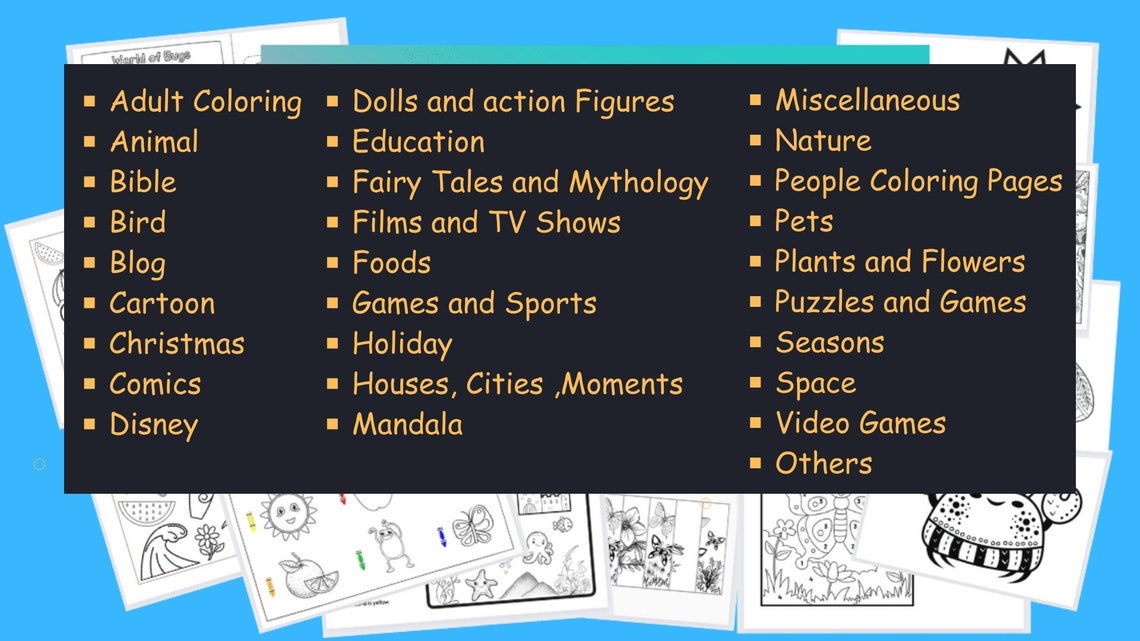 Printable 20000 Coloring Book and Pages , 20.000 Coloring Pages Bundle ...