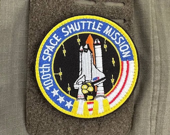 Patch "100th Space Shuttle Mission", STS-92 NASA Space Ship Atlantis Velcro ; Patch Moral Tactical Outdoor USA Roskosmos