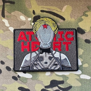 Patch "Atomic Heart Twin", Grey with Velcro, Game USSR Cyberpunk Robot EDC Patch Emblem Tactical Equipment Badge Collectible