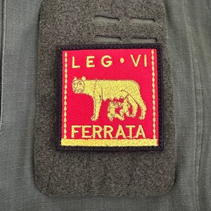 Patch Légion VI Ferrata Rouge avec Velcro Patch Empire romain Aquila Wolf Roma Centurion Moral Tactical Outdoor Velcro image 8