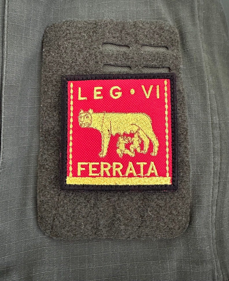 Patch Légion VI Ferrata Rouge avec Velcro Patch Empire romain Aquila Wolf Roma Centurion Moral Tactical Outdoor Velcro image 8