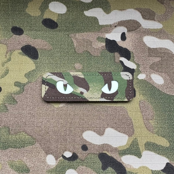 Patch "Cat eyes", Multicam, Velcro, Aufnäher Outdoor Airsoft Morale Abzeichen Emblem Sammeln Spiel Abziehbar Airsoft