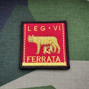 Patch Légion VI Ferrata Rouge avec Velcro Patch Empire romain Aquila Wolf Roma Centurion Moral Tactical Outdoor Velcro image 4