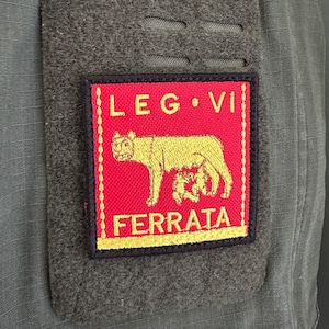 Patch Légion VI Ferrata Rouge avec Velcro Patch Empire romain Aquila Wolf Roma Centurion Moral Tactical Outdoor Velcro image 6