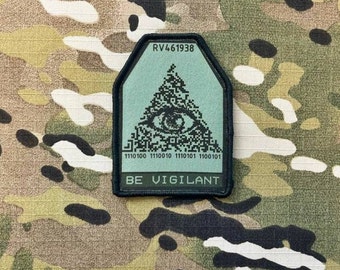 Patch "Be vigilant" badge with velcro Ukraine Patch Morale Tactical Support Collect Game Removable Airsoft EDC Outdoor velcro digital