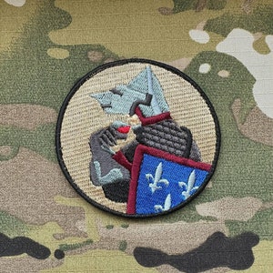 Patch “Drinking Knights&quot; with Velcro fastener; Crusader, Morale Tactical Outdoor Patch Walhalla Odin Vikings Velcro Removable Airsoft Cross