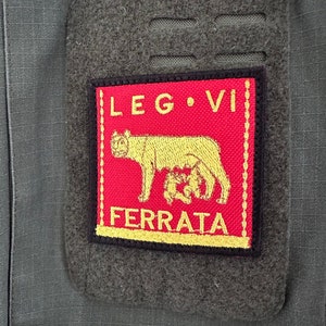 Patch Légion VI Ferrata Rouge avec Velcro Patch Empire romain Aquila Wolf Roma Centurion Moral Tactical Outdoor Velcro image 7