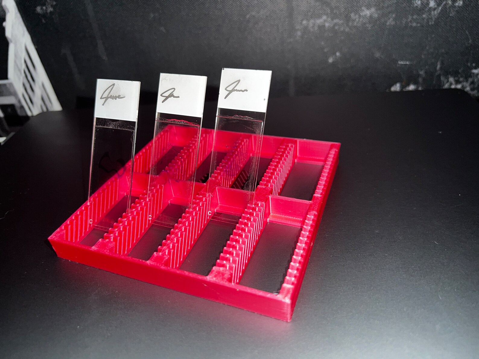 Customizable 3D Printed Microscope Slide Rack Durable & Spacesaving