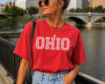 Ohio Leopard Shirt, Buckeye State, Ohio Gifts, Midwestern, Ohioan, Ohio Tees, Womens Travel Shirts, State Pride, Cleveland, Columbus Tshirts