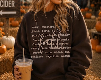Sudadera de otoño, suéter de cuello redondo de otoño, sudaderas con estampado de calabazas, sudaderas acogedoras de temporada, sudaderas de otoño, conjuntos de otoño para mujer