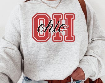 Ohio Sweatshirt, Ohio Gifts, Buckeye State, State Sweatshirts, Ohio Crewneck, Womens Travel Outfit, Ohioan State Pride, OH Gifts, OH Sweater
