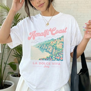 Amalfi Coast Shirt, La Dolce Vita, Italian Summer, Italy Vacation, Comfort Colors Shirts Summer, Italia, Womens Graphic Tshirts, Travel Tees image 2