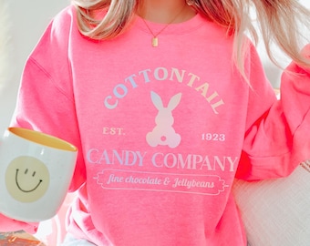 Bunny Sweatshirt Easter, Spring Sweatshirts, Pastel Easter Crewneck, Easter Sweaters Women, Rabbit Sweatshirt, Easter Egg Hunt, Pastel Bunny