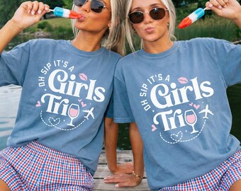Camiseta a juego para viaje de chicas, camisetas de fin de semana para viaje de chicas, vacaciones con tu mejor amiga, camisetas de viaje para mujer, regalos para viajes de chicas, camisetas para despedidas de soltera.