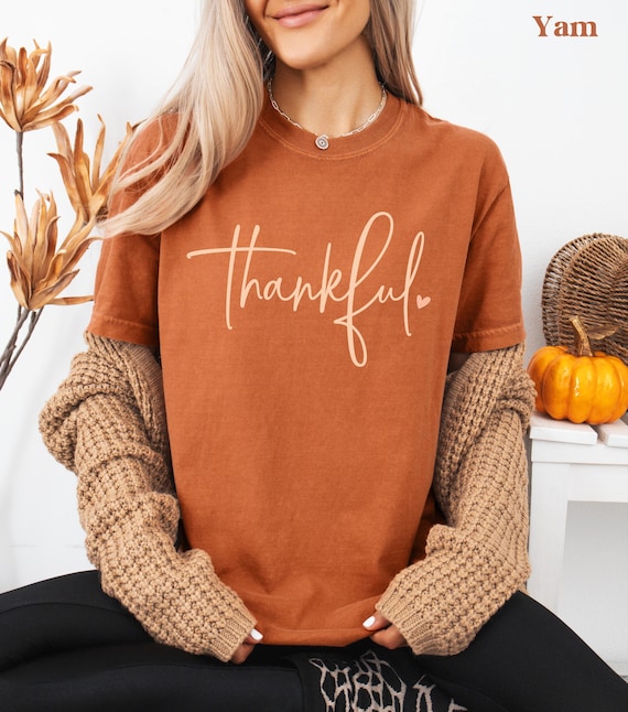 Thankful Fall Comfort Colors Shirt, Thanksgiving Shirt, Thankful Tees, Thanksgiving TShirt, Cute Fall Shirt, Autumn Tees, Fall Outfits Women