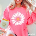 Daisy Floral Crewneck Sweatshirt, Daisy Aesthetic, Daisy Flower Sweatshirt, Daisy Lover, Daisy Sweater, Daisy Gifts, Flower Sweatshirts