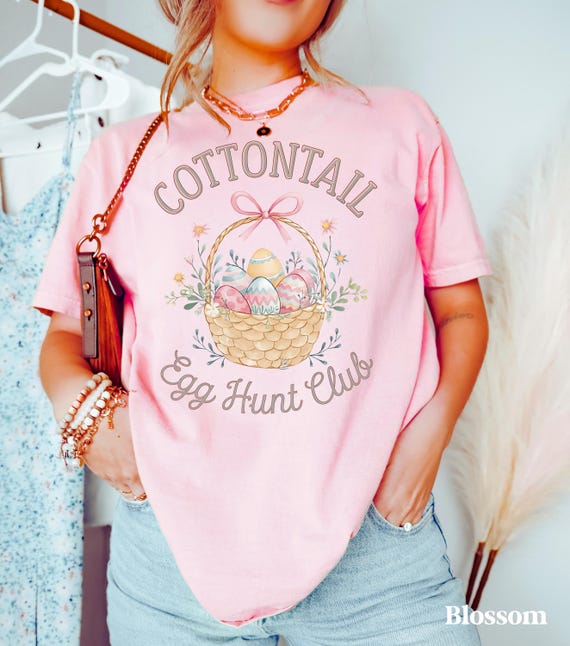 Easter Egg Shirt, Easter Egg Hunt, Spring Easter Basket, Floral Crewneck, Flower Tees, Spring Easter Tshirts, Cottontail, Coquette Easter