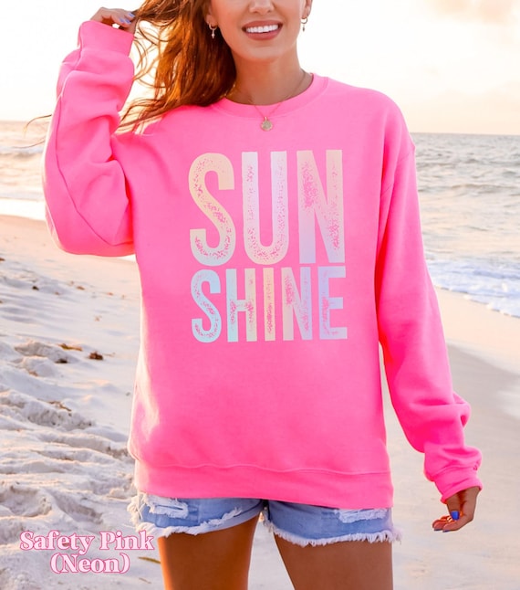 Sunshine Sweatshirt, Summer Crewneck, Beach Vacation Outfits Women, Summer Sweaters, Beachy Coastal, Rainbow Aesthetic, Beach Sweatshirts