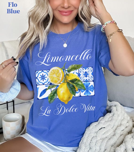La Dolce Vita Shirt, Italian Summer, Limoncello, Mediterranean Tees, Italy Girls Trip, Womens Graphic Tshirts, Lemon Shirts, European Shirts