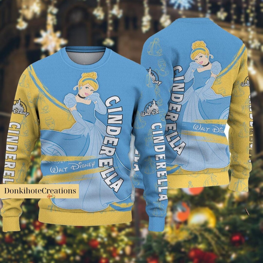 Christmas Gift Cinderella Christmas Sweater Ugly Christmas Etsy