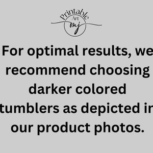 Pode incluir: Texto em um fundo cinza que diz: "Para resultados &oacute;timos, recomendamos escolher copos de cor mais escura como mostrado em nossas fotos de produtos."