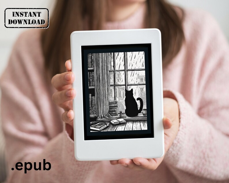 Rainy Day Kindle Lock Screen for Paperwhite Kindles Cozy Library Kindle