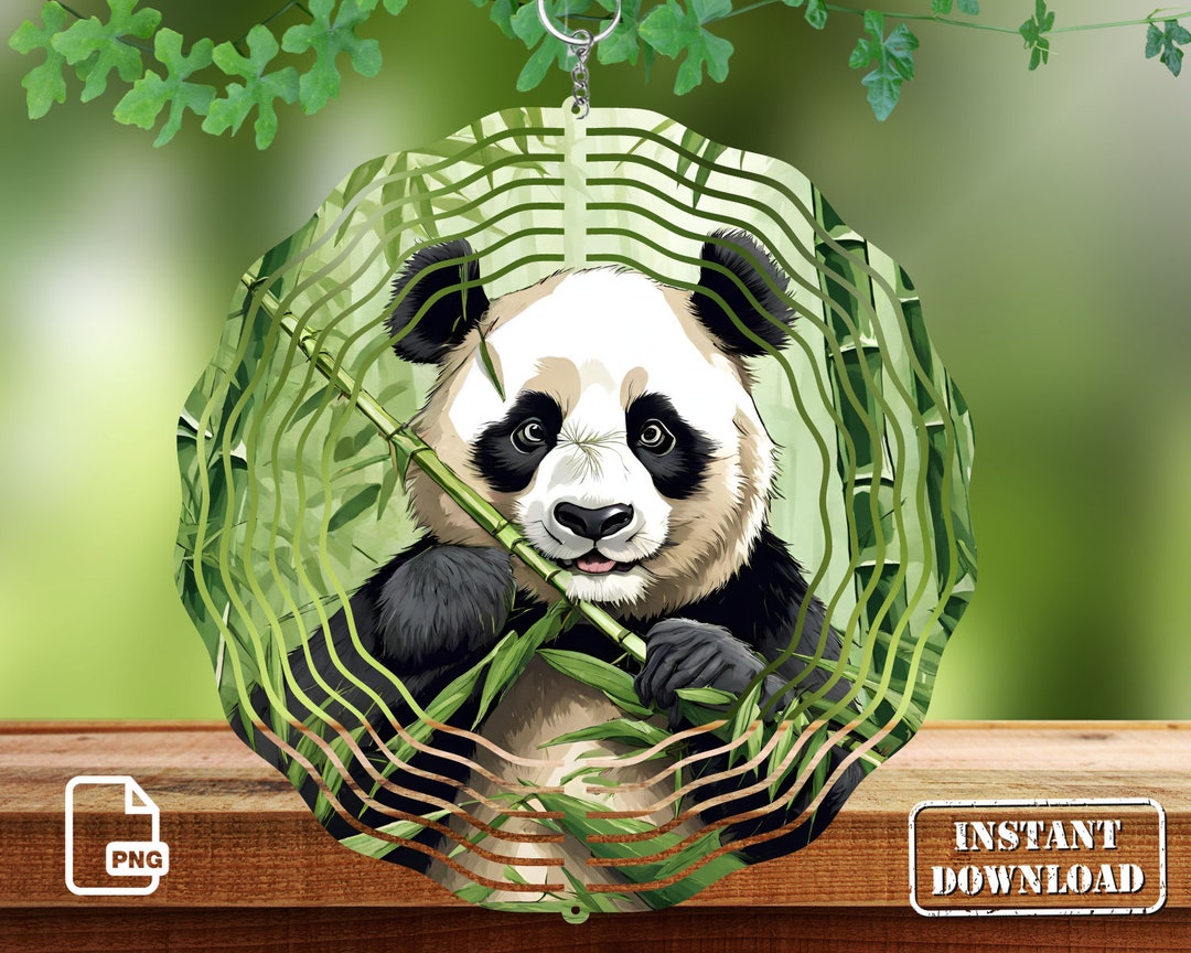 Panda Windspinner Png Sublimation Panda Wind Spinner Outdoors, 10 Inch ...