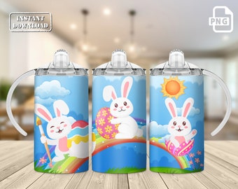 Easter Bunny Sippy Cup Sublimation Design (Digital Download)