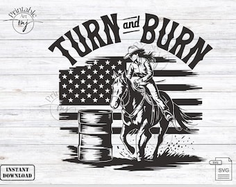 Barrel Racing SVG: Western Charcuterie Board Design (Laser Engraving File)