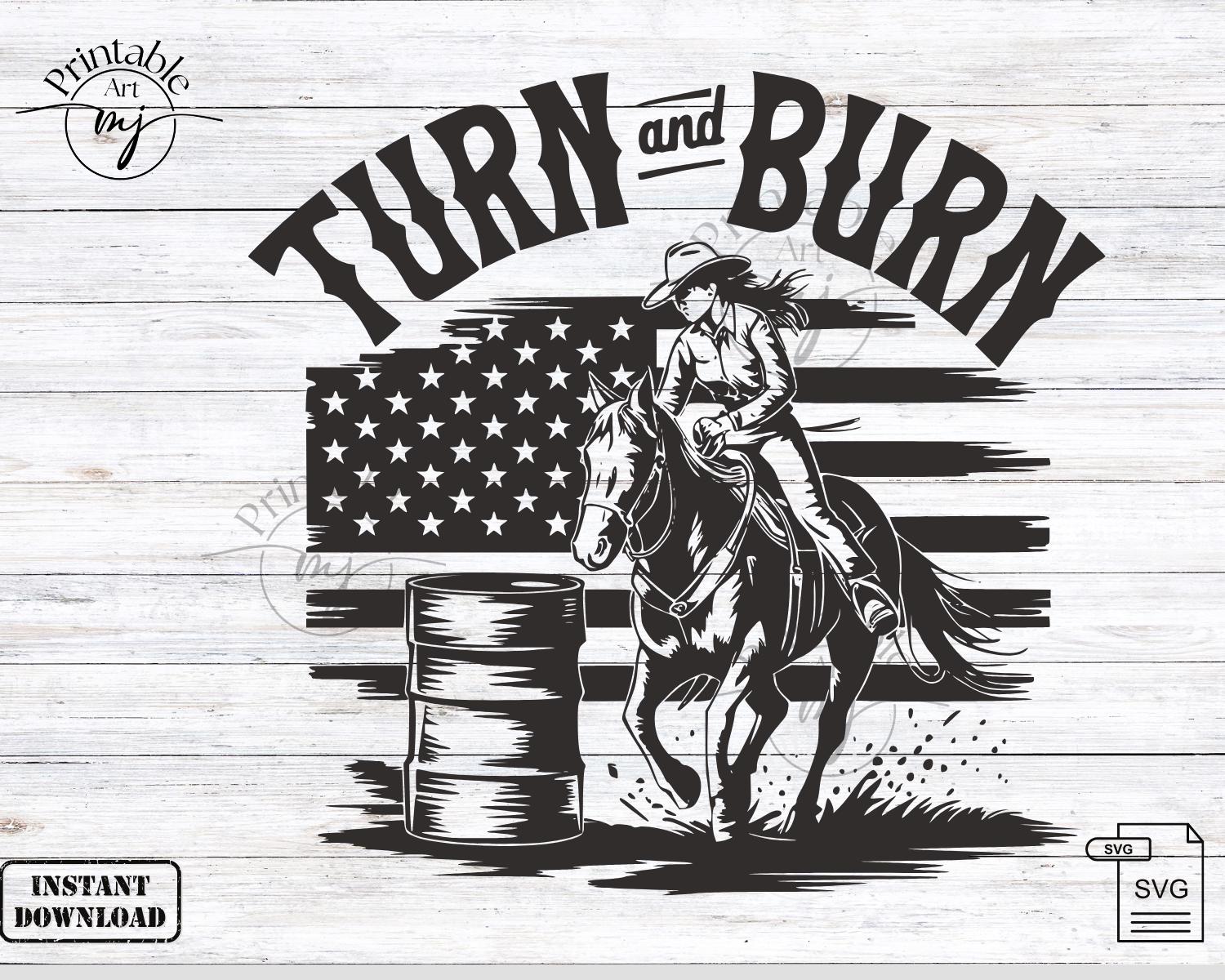 Barrel Racing SVG: Western Charcuterie Board Design (Laser Engraving File)