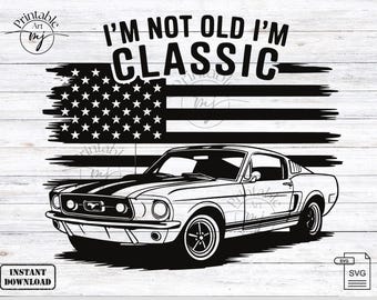 I&#39;m Not Old I&#39;m Classic SVG Laser Engraving Files Classic Car Svg Design Chopping Board Svg Cutting Board Svg Glowforge Funny Laser file Svg