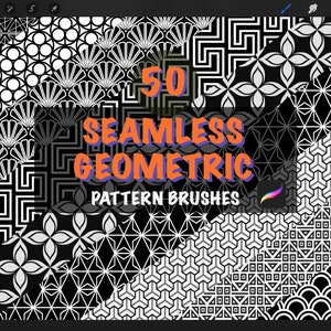 Geometric Procreate Brushes, seamless geometric pattern, Procreate Stamp, Digital Patterns, Pattern Brush, Seamless Geometric, Tattoo Design