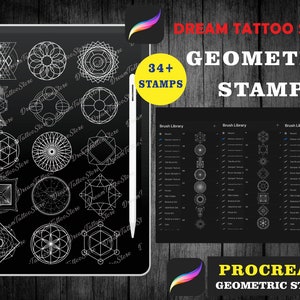 Heilige Geometrie Stempel | Procreate Pinsel | Form zeugen Stempel | Geometrische Stempel | Procreate Stempel Geometrisch | Formstempel | svg