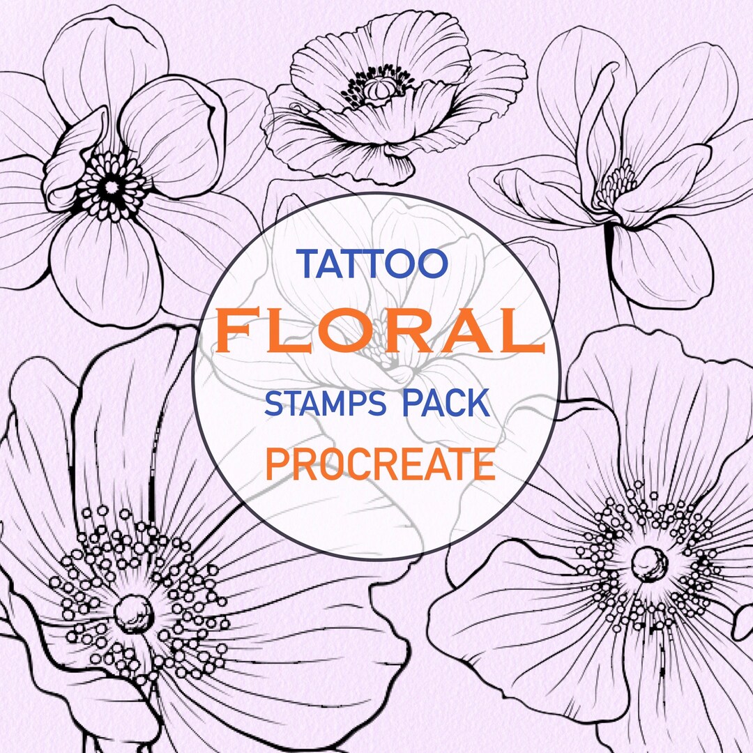 Floral Stamp Brushes for Procreate: Botanical Flower & Leaf Stamps (vol ...