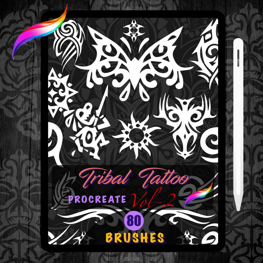 Tribal Tattoo Procreate Brushes: Neo Traditional Flash Designs (80 ...