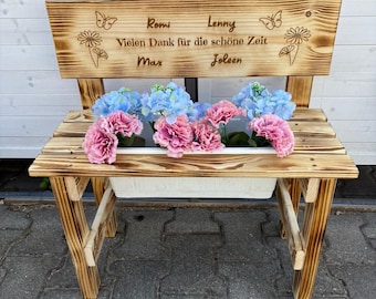 Hochbeet für Kinder und Erzieher / Erzieherinnen personalisiert aus Holz – Geschenk für Kindergarten, Kita, Krippe, Schulanfang & Vorschule