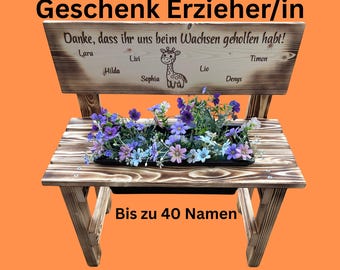 Personalized Kindergarten Farewell Gift | Wooden Raised Garden Bed for Children with Engraving | Kindergarten Gift for Teachers | Preschool Keepsake