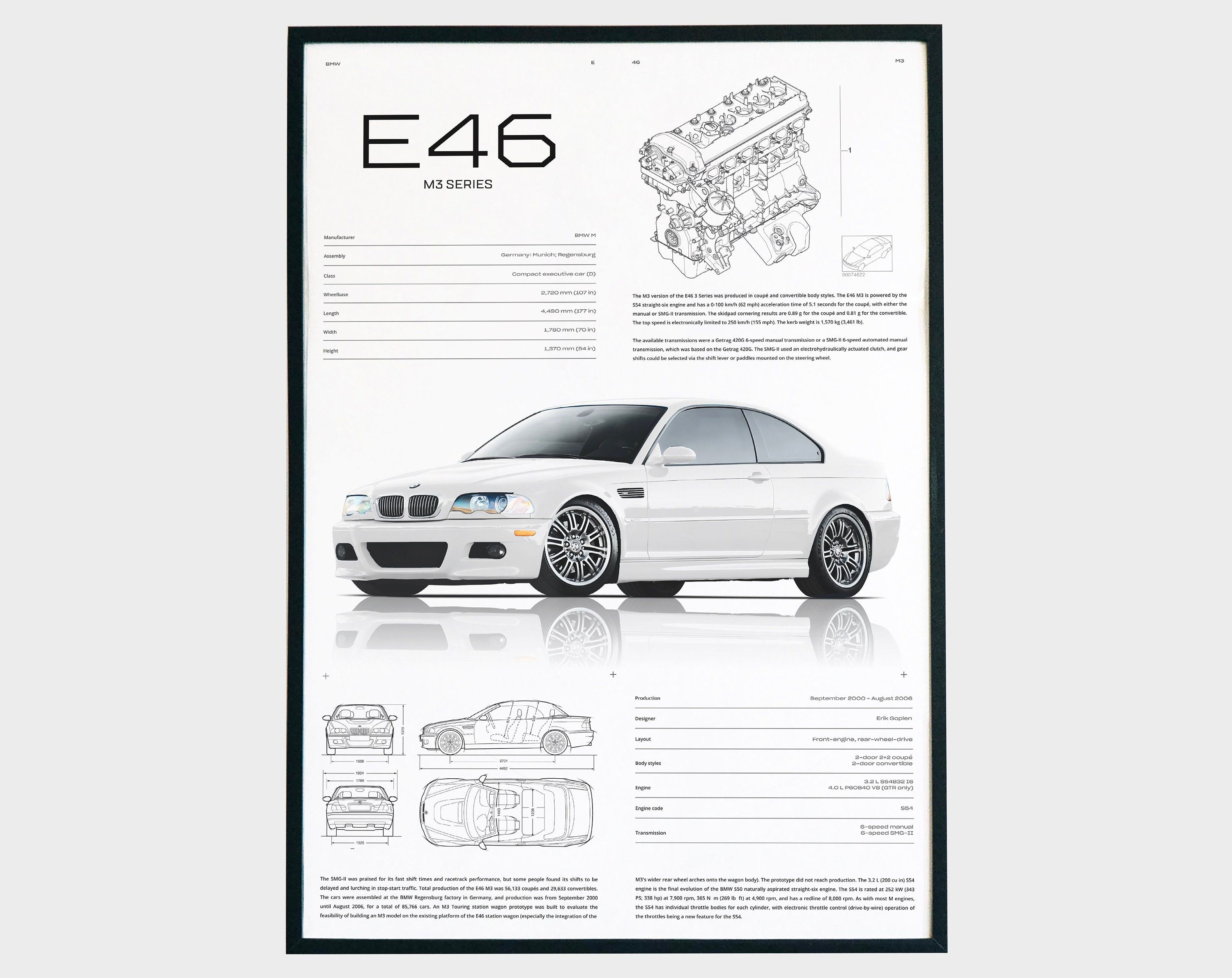 Bmw E46 Poster