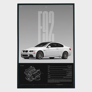 BMW E90 M3 Red Skateboard Deck art for decoration and display