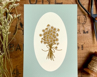 CHAMOMILE flower art, I believe in you, encouragement gift