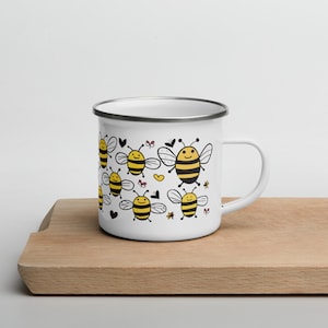 Beeautiful Morning | Bee Enamel Mug | Gift | Adventure