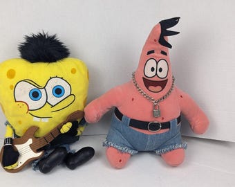 SpongeBob SquarePants Patrick 2005 Plush – Punk Rocker Patrick & Guitar Rocker