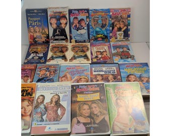Mary Kate & Ashley Olsen Twins VHS Lot Collection Vintage 90s 19 Videos Movies
