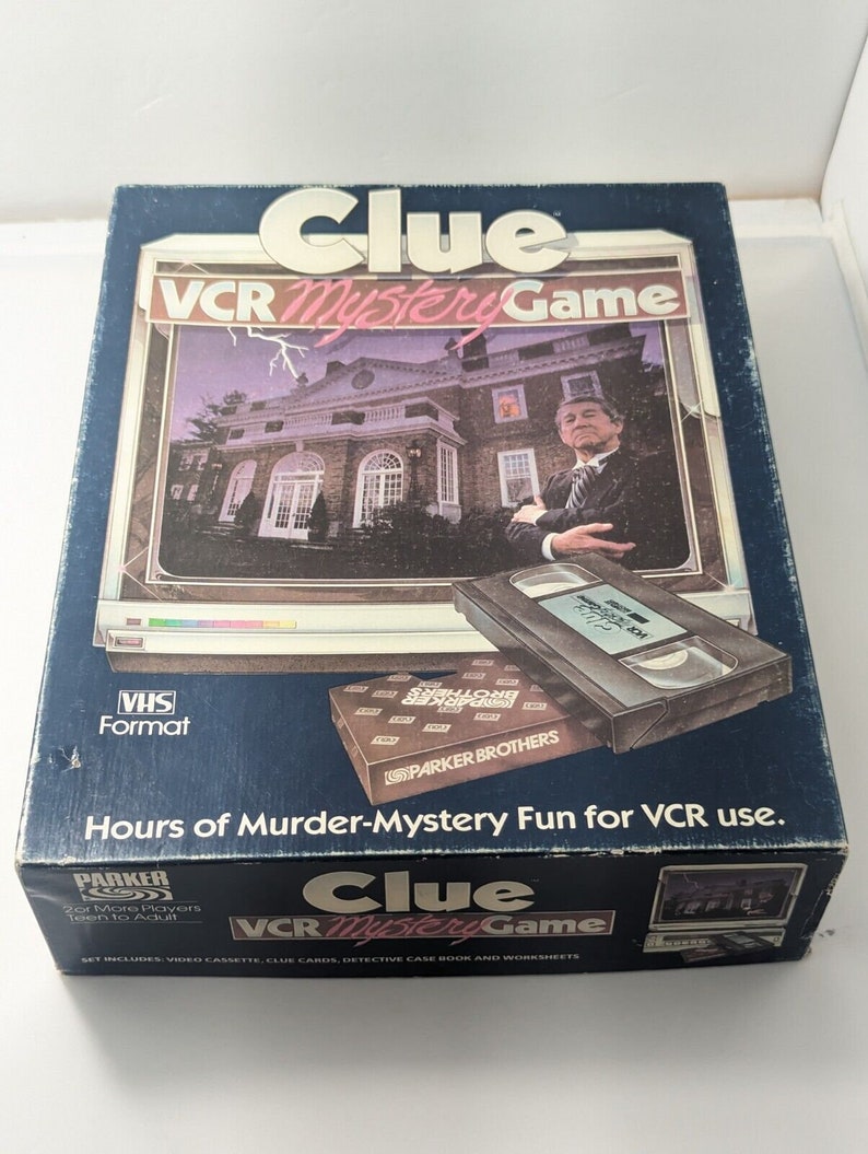 Clue VCR Mystery Game VHS Format complete 1985 Vintage Etsy